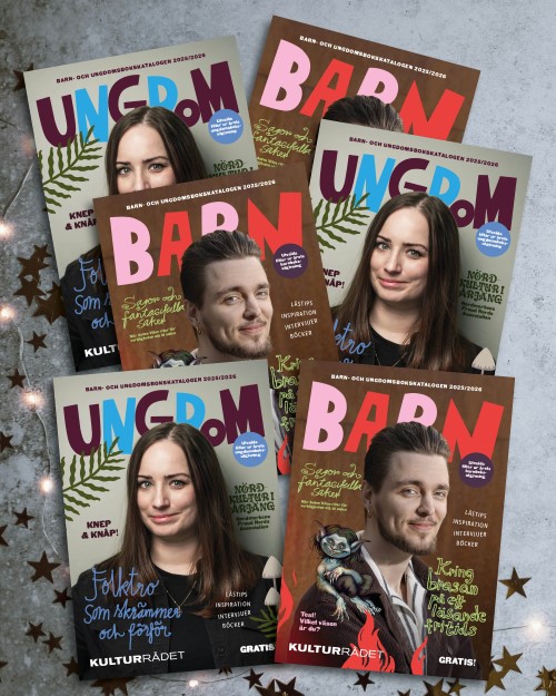 Katalogen p&aring; vintrig bakgrund.